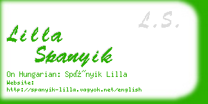 lilla spanyik business card